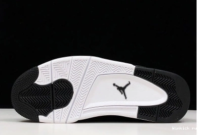 “ROYALTY” MENS JORDAN METALLIC GOLD-WHITE AIR 4 BLACK 1113